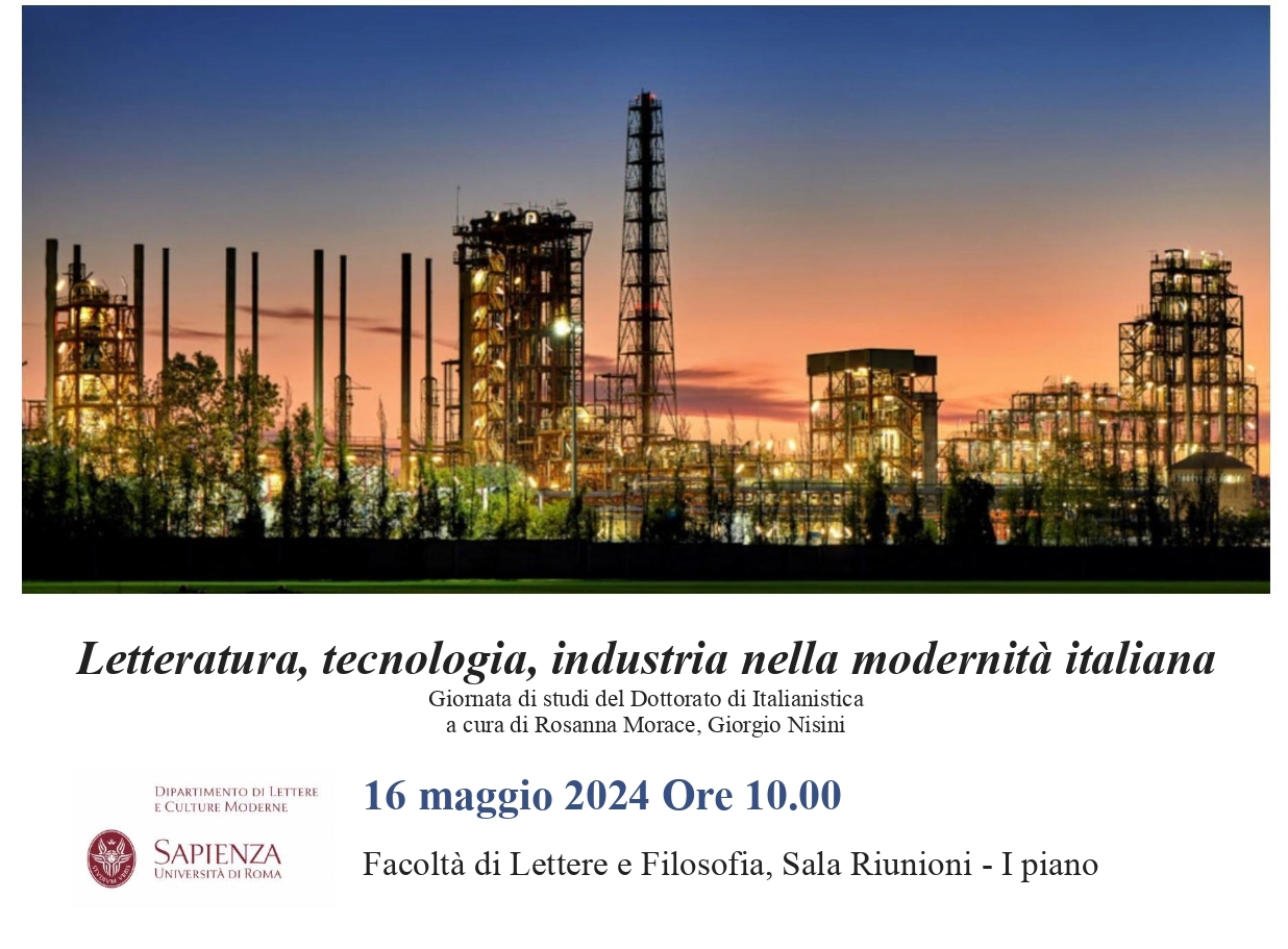 Giornata di studi &quot;Letteratura, tecnologia e industria&quot;